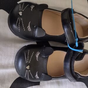 Black Cat Design Kids Shoes